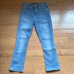 Veronica Beard Straight Leg Jeans in Light Blue Wash